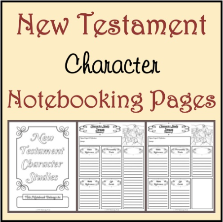 Free New Testament Character Study Notebooking Pages