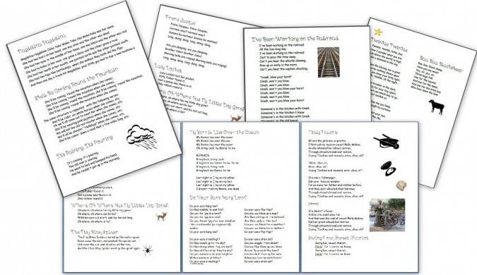 free printable download: kids song packet