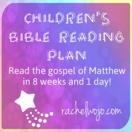 Free Child Bible Reading Plan for the Book of Matthew