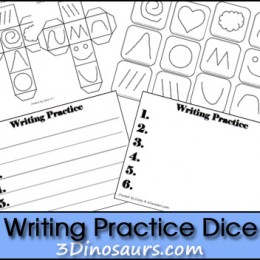 Free Writing Practice Dice Printable