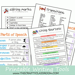 Free Printable Writing Tools