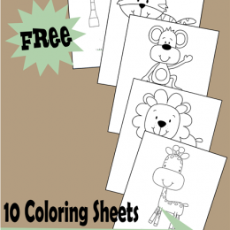 FREE Jungle Animals Coloring Sheets