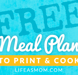 Free Printable Grocery Lists and Weekly Meal Plans