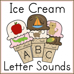 Free Ice Cream letter sounds Printables