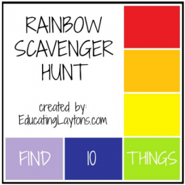 FREE Rainbow Scavenger Hunt