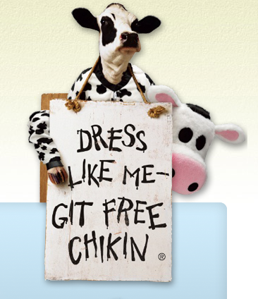 Free Chick-fil-a Meal on July 12, 2013 – Dress Like a Cow