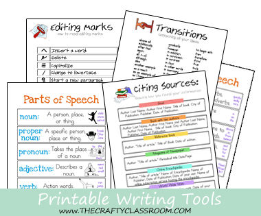 Free Printable Writing Tools