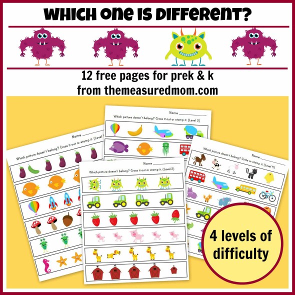 Free Find the Difference Worksheets 