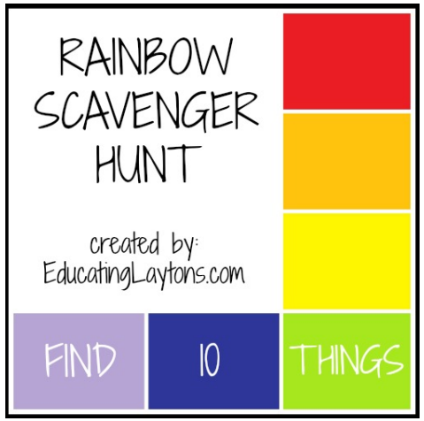 FREE Rainbow Scavenger Hunt