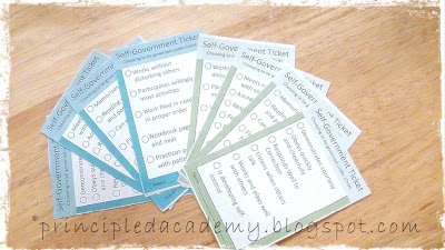 Free Printable Self-Government Tickets to Encourage and Motivate Kids!