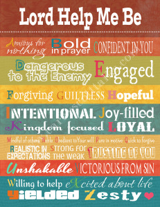 Free Lord Help Me Be Printable