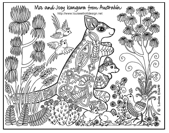 Free Coloring Pages: Animals of the World