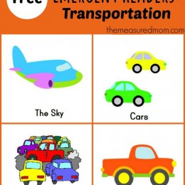 Free Printable Emergent Readers: Transportation!