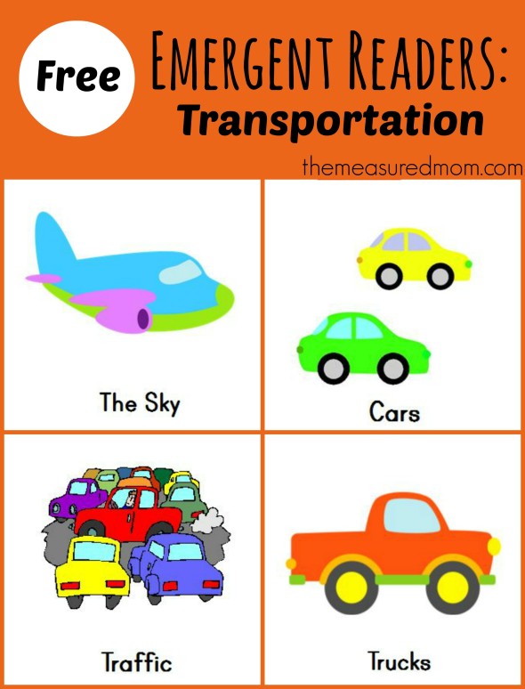 Free Printable Emergent Readers: Transportation! 