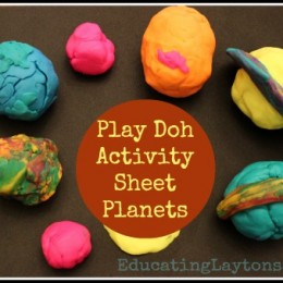 Free Play Doh Activity Sheet Planets