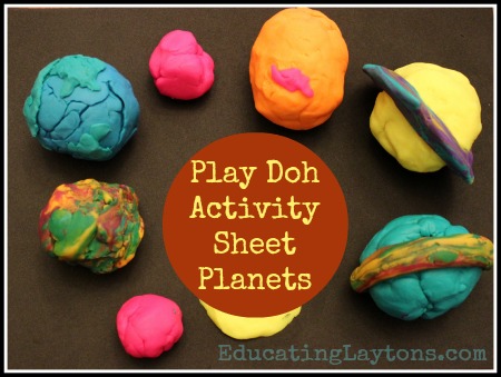 Free Play Doh Activity Sheet Planets