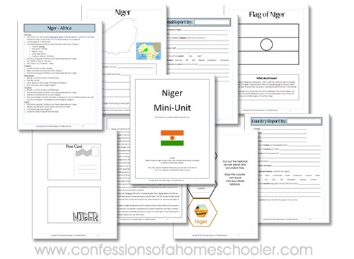 Free Niger Geography Unit Study