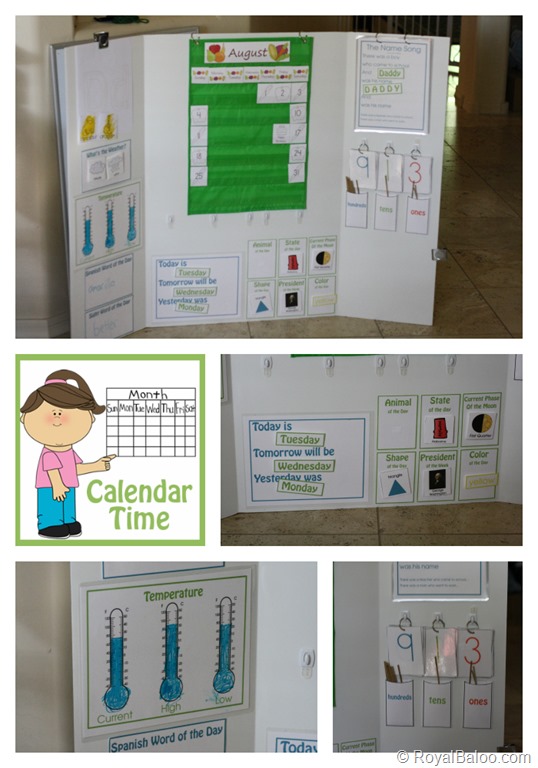 FREE Calendar Board Learning Printables