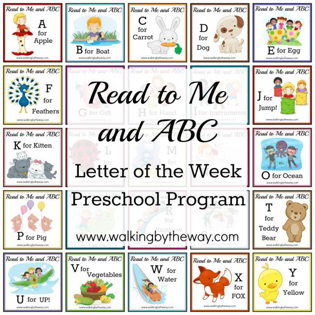 FREE Letter of the Week Preschool Program: Read to Me & ABC