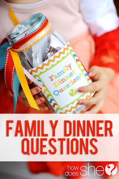 Free Family Dinner Questions Printable Set