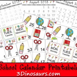 Free School Calendar Printables