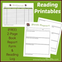 Free Book Report & Reading Log Printables