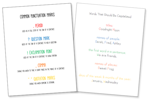 FREE Language Mechanics Printable: Punctuation and Capitalization 