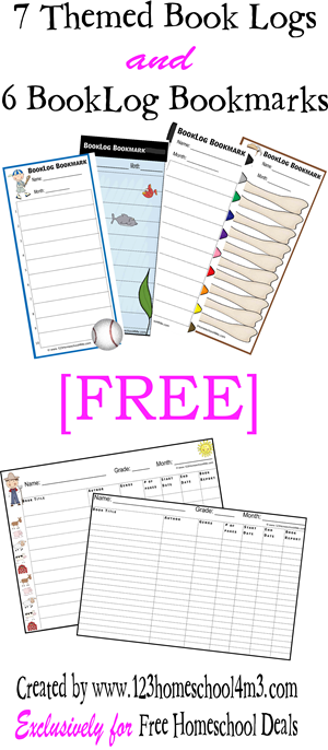 free instant download reading book logs and book log bookmarks
