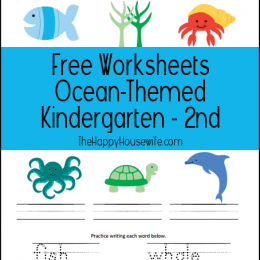 Free Ocean Themed Worksheets