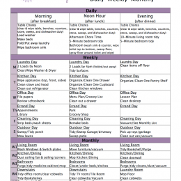 FREE Cleaning Schedule Download from Joyful Mothering