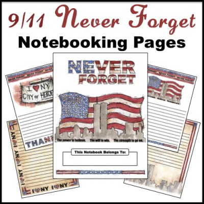 9/11 Never Forget Notebooking Pages