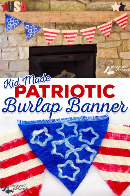 Patriotic Burlap Banner