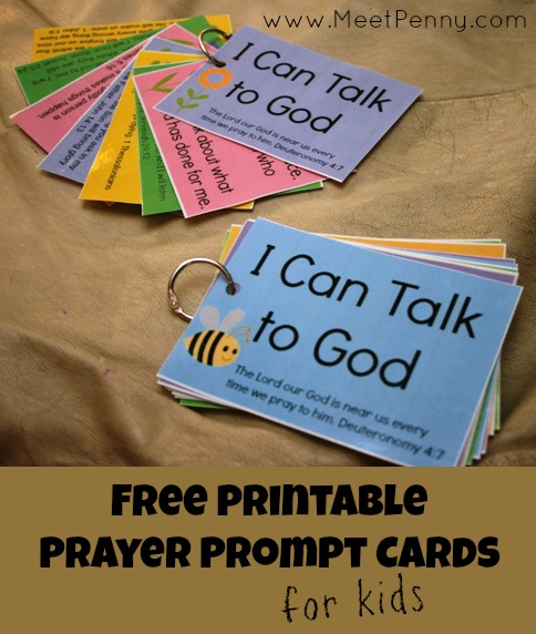 Free Printable Prayer Prompt Cards for Kids