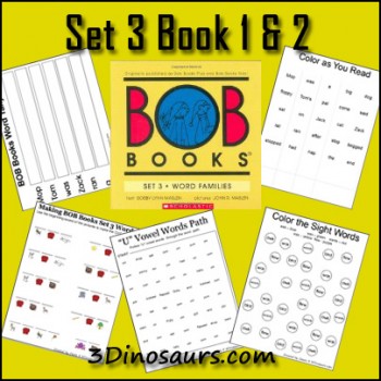 FREE Early Reading Printables: BOB Book Set 3 Book 1 &amp; 2