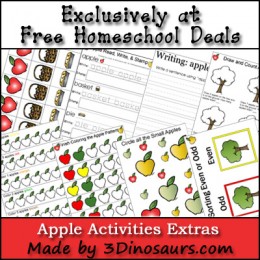 Free Fall Apple Activities Printable Set {Free Instant Download}