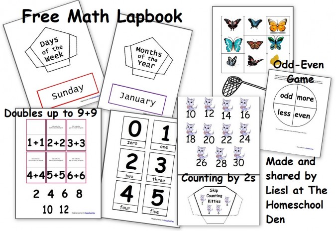 free math lapbook