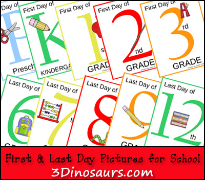 FREE First & Last Day of School Pictures Printables