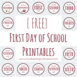 Free First Day of School Printables