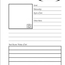 Free Artist Notebooking Pages