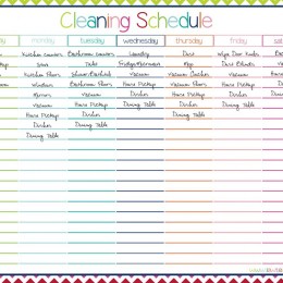 Free Printable Cleaning Schedule