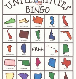 Free State Bingo Game Printables