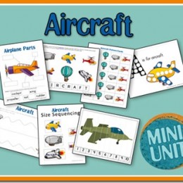 Free Aircraft Printables for PreK-K (Disney Planes Inspired)