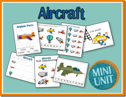 Free Aircraft Printables for PreK-K (Disney Planes Inspired)