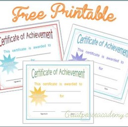 Free Printable Certificate of Achievement