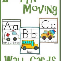 Free Zoomin Moving ABC Wall Cards