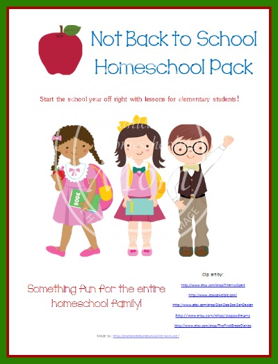 Free Not Back to School Homeschool Printable Pack