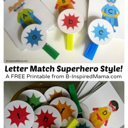 Free Printable Superhero Letter Match Game