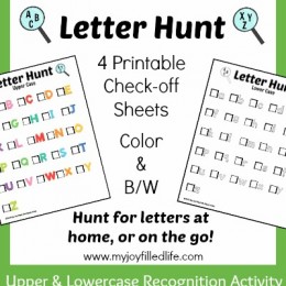 Free Letter Hunt Printables