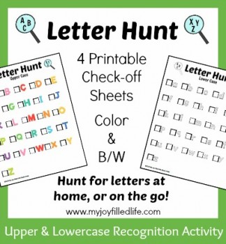 Free Letter Hunt Printables