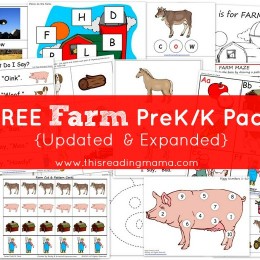 Free Printable Farm Pack for PreK and K